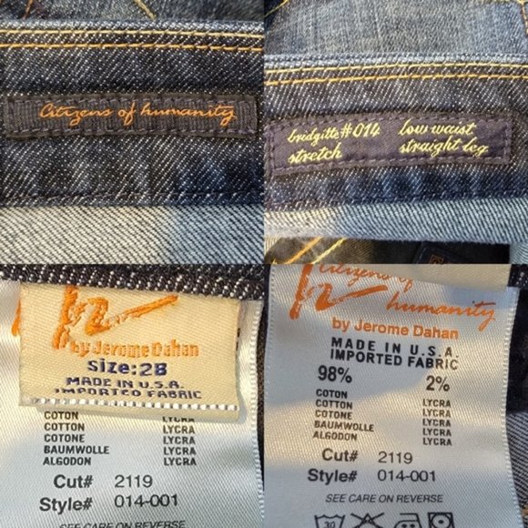 Citizens of Humanity Bridgitte Low Waist Straight Leg Jean Stretch 28 - Picture 10 of 10